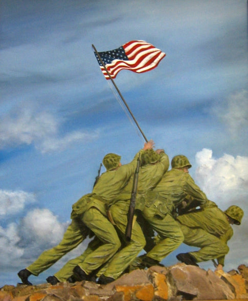 Gulay Berryman Title: U.S. Marines Raise Flag on Mt. Suribachi, Iwo Jima