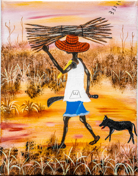 Babs Mohammed Title: Walking Home from Farm with Firewood