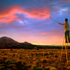 John Henley  Title:Man Painting Sky, Santa Fe