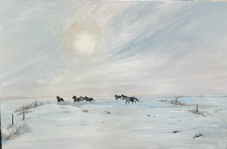 Kathy Rivera Title: Snow Ponies