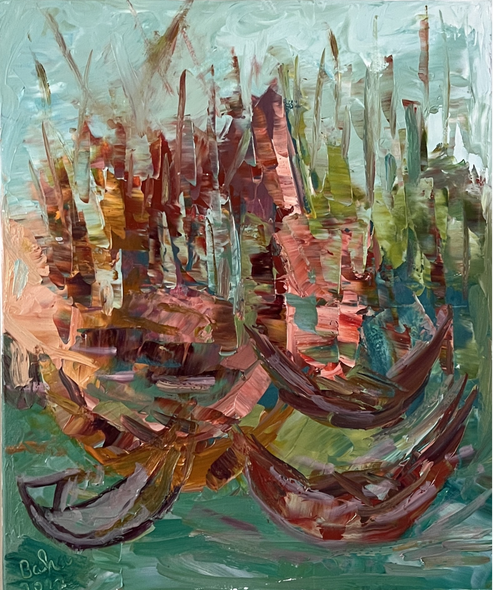 Baha Omary Kikhia Title: Pink Adrift