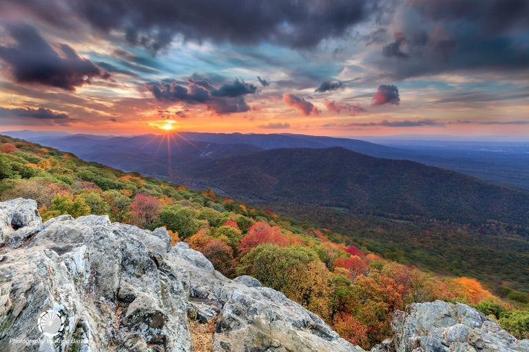 Barkley, Anne Title: "Raven's Roost Autumn Sunset," Blue Ridge Mountains, Virginia