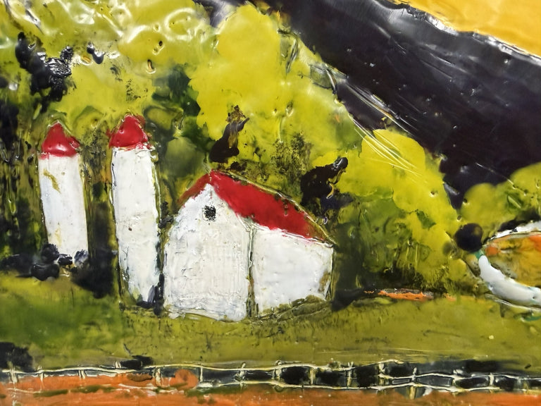 Bennett, Joan  title: Two Silos