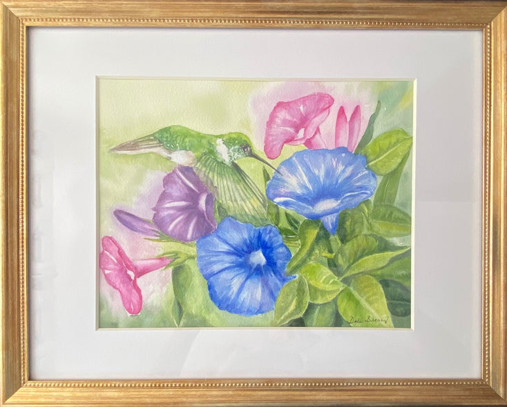 Berry, Dale Title: Hummingbird and Petunias