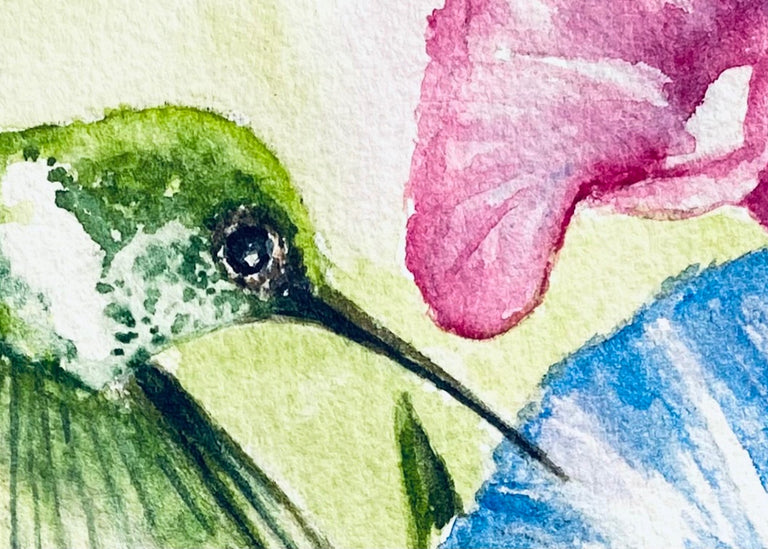Berry, Dale Title: Hummingbird and Petunias