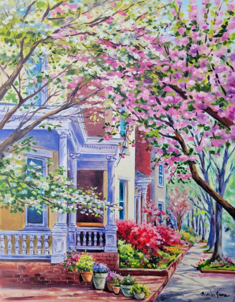 Beverley Jane Title: Beneath the Dogwood and Cherry Tree Branches