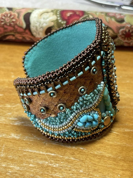 Bryan, Jody  title: Turquoise and Bronze Cuff