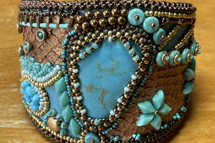 Bryan, Jody  title: Turquoise and Bronze Cuff