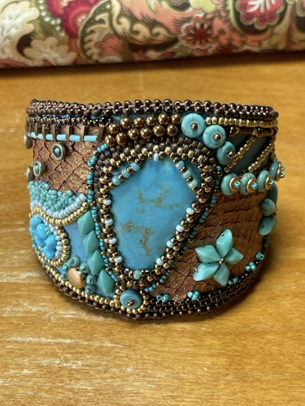 Bryan, Jody  title: Turquoise and Bronze Cuff