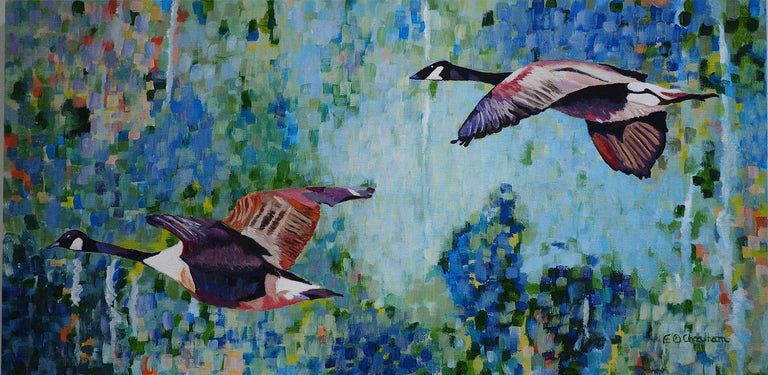 Cheatham, Elizabeth Title: Geese in Spring Flight