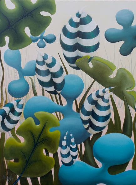 Emma Knight Title: Blue Striped Pincer Blossoms