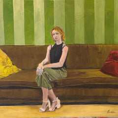 Elizabeth Evans Title: Violet on Sofa