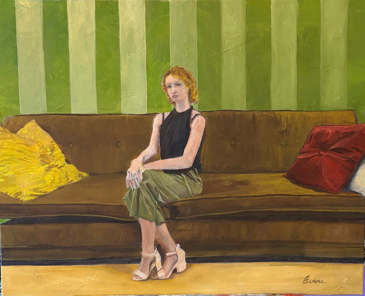 Elizabeth Evans Title: Violet on Sofa