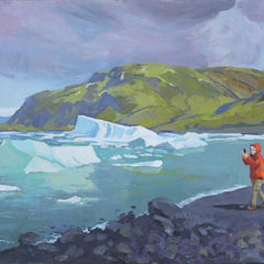 Ferreira, Cynthia Title: Glacier Lagoon and the Red Parka
