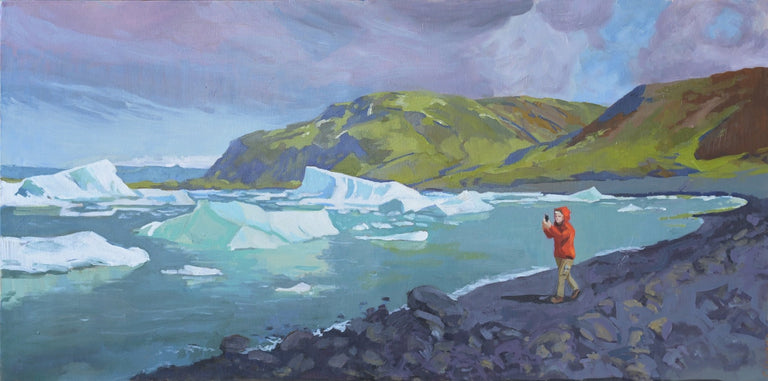 Ferreira, Cynthia Title: Glacier Lagoon and the Red Parka