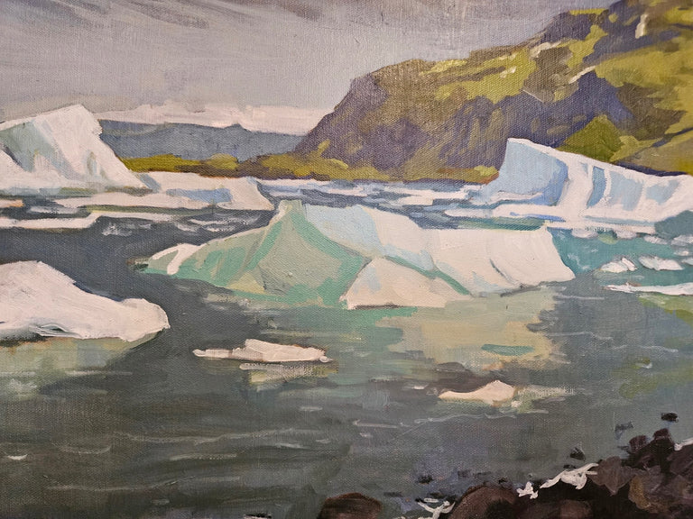 Ferreira, Cynthia Title: Glacier Lagoon and the Red Parka