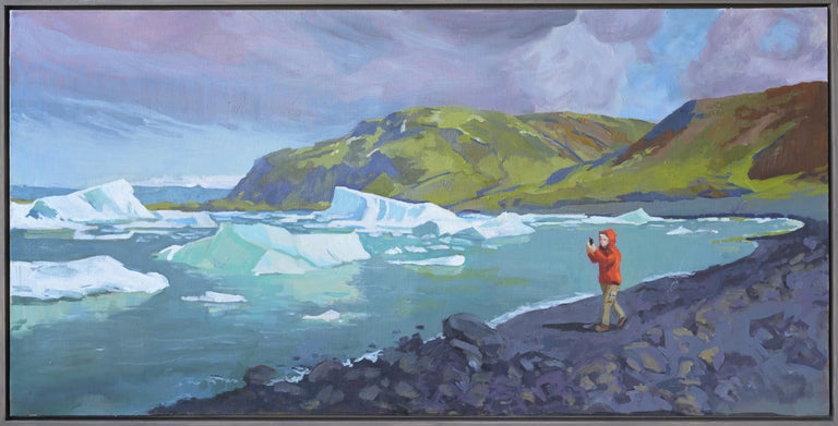 Ferreira, Cynthia Title: Glacier Lagoon and the Red Parka