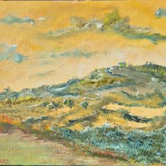 Artist "Free" Title: Yard of House on Hill