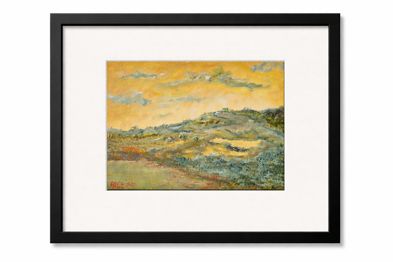 Artist "Free" Title: Yard of House on Hill