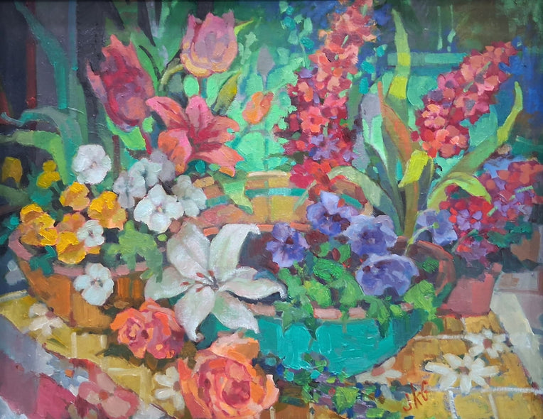 Grunewald,Jean Title: Painted Flowers