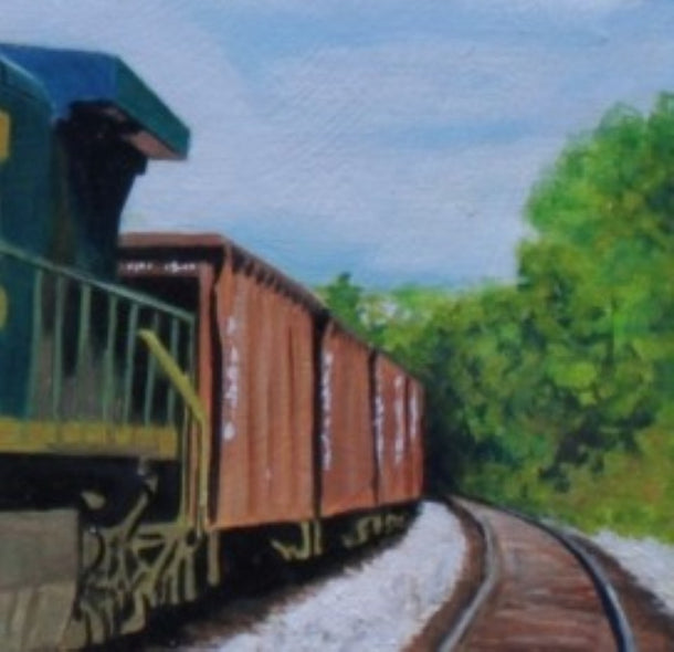 Helms, Clinton title: CXS Train at Maidens Crossing Goochland