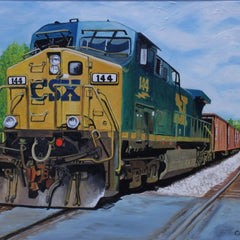 Helms, Clinton title: CXS Train at Maidens Crossing Goochland