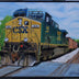 Helms, Clinton title: CXS Train at Maidens Crossing Goochland