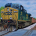 Helms, Clinton title: CXS Train at Maidens Crossing Goochland
