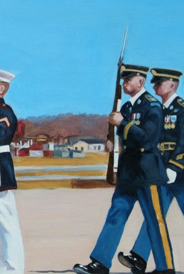 Helms, Clinton title: Color Guard Rehearsal