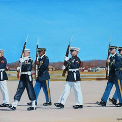Helms, Clinton title: Color Guard Rehearsal