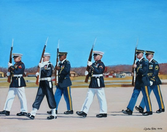 Helms, Clinton title: Color Guard Rehearsal