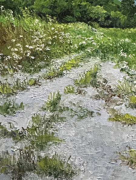 Hollett-Bazouzi, Linda  title: Path with Queen Anne's Lace VII