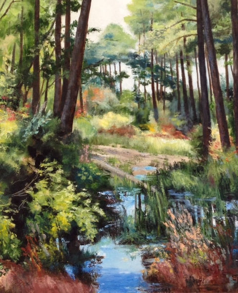 Hollett-Bazouzi, Linda title: Primeval Pine Forest II