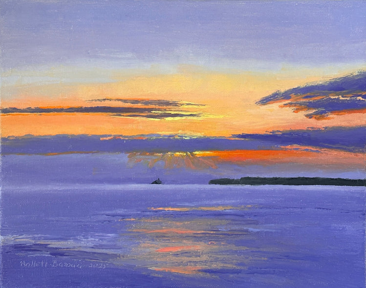Hollett-Bazouzi, Linda Title: Violet Sunrise, St Ives, Cornwall II