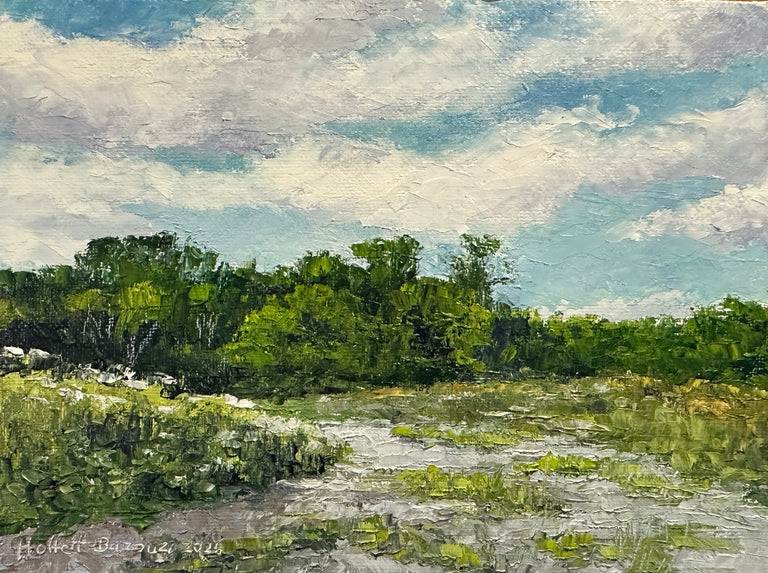 Linda Hollett-Bazouzi Title: Path with Queen Anne's Lace IV
