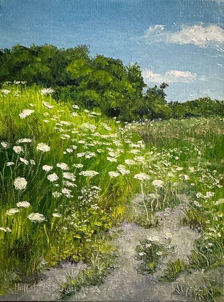 Linda Hollett-Bazouzi Title: Path with Queen Anne's Lace IX