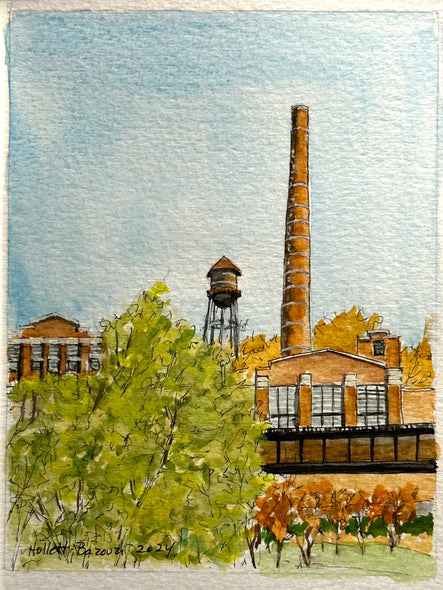 Linda Hollett-Bazouzi Title: Water Tower and Lucky Strike from Great Shiplock Park