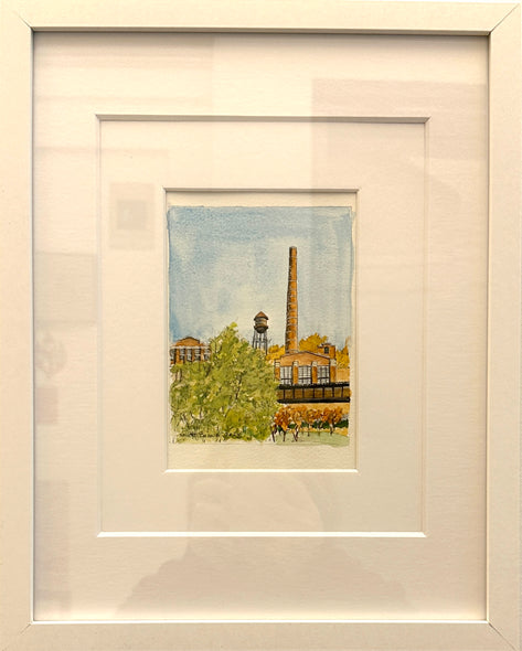 Linda Hollett-Bazouzi Title: Water Tower and Lucky Strike from Great Shiplock Park