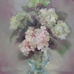 Jean Grunewald Title: Hydrangeas in Glass Vase