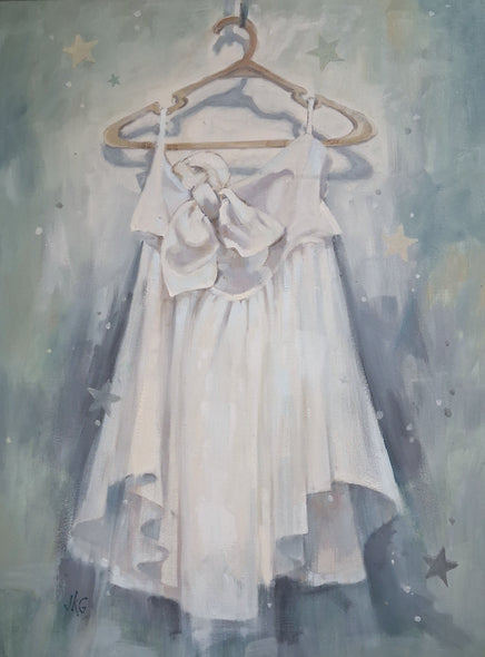 Jean Grunewald Title: White Dress with Stars