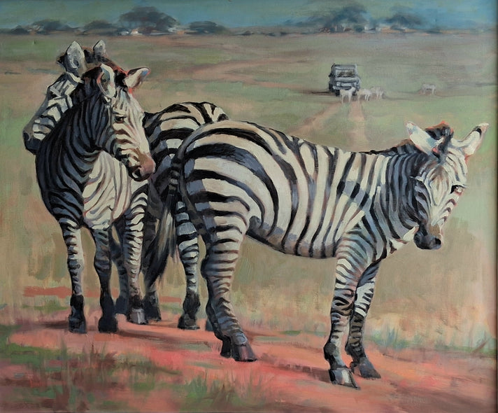 Jean Grunewald Title: Zebras Ahead