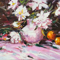 Janine Orr Title: Peonies with Tangerines