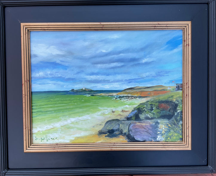 Harmer, Jennifer Title: St. Ives Bay Cornwall, UK with Godrevy Lighthouse