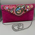 Jody Bryan Title: Fuchsia Abstract Bead Embroidered Clutch Purse