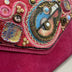 Jody Bryan Title: Fuchsia Abstract Bead Embroidered Clutch Purse