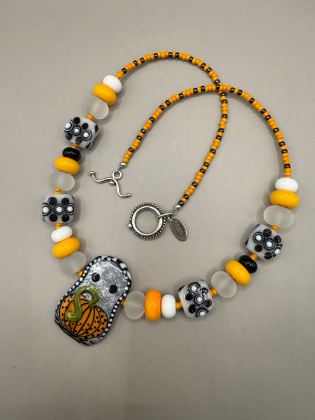 Jody Bryan Title: Little Ghost with Pumpkin