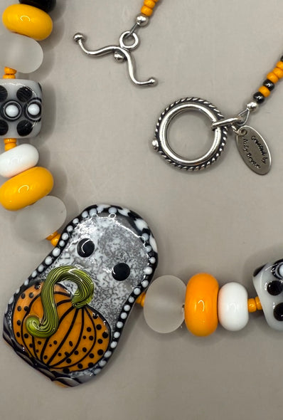 Jody Bryan Title: Little Ghost with Pumpkin