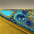Jody Bryan Title: Turquoise Lapis Sunshine Bead Embroidered Clutch Purse