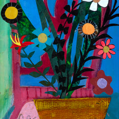 Julia Malakoff Title: Pink Chair with Flowers