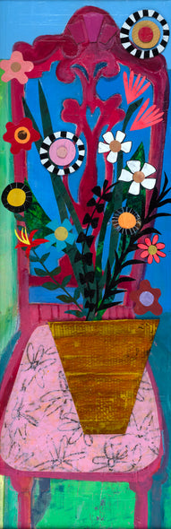 Julia Malakoff Title: Pink Chair with Flowers